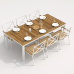 Стол обеденный Ideal Patio ТЕЛЛА  из тика 200x100 белый