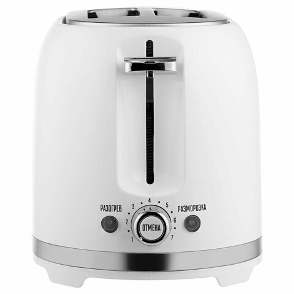 Тостер CENTEK CT-1432, 850 Вт, 2 тоста, 7 режимов, пластик, белый, CT-1432 WHITE