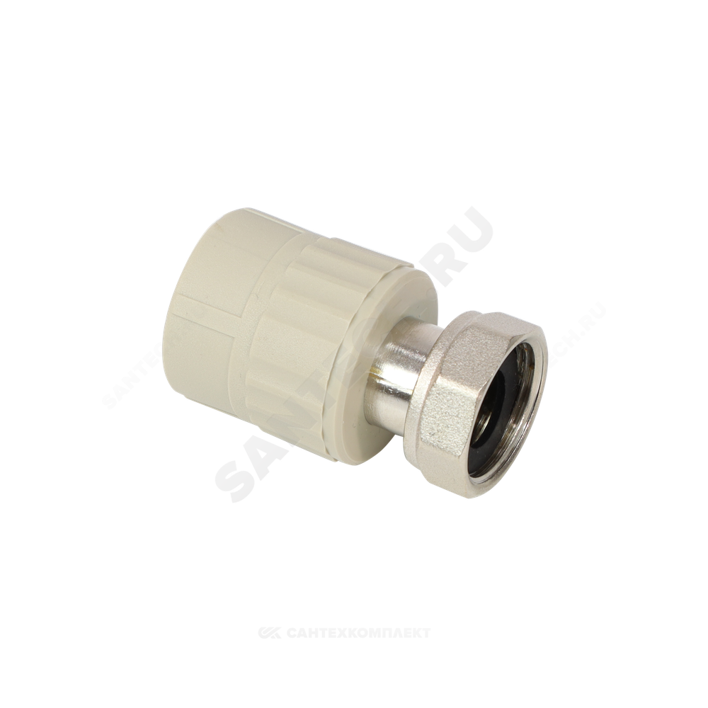 Муфта PP-R комбинированная серая Дн 25х3/4" с накидной гайкой VALFEX 10139025Г