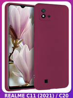 Мягкий Soft Touch чехол из силикона для REALME C11 2021 / C20 с бархатной подкладкой
