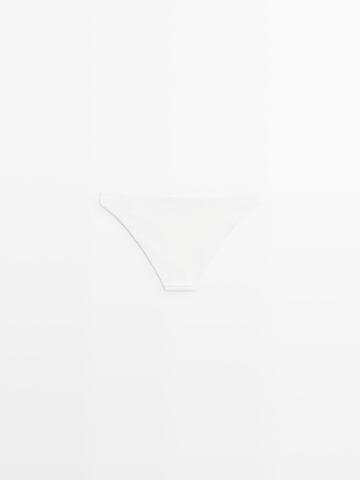 Massimo Dutti Плавки бикини из рельефной ткани, белый
