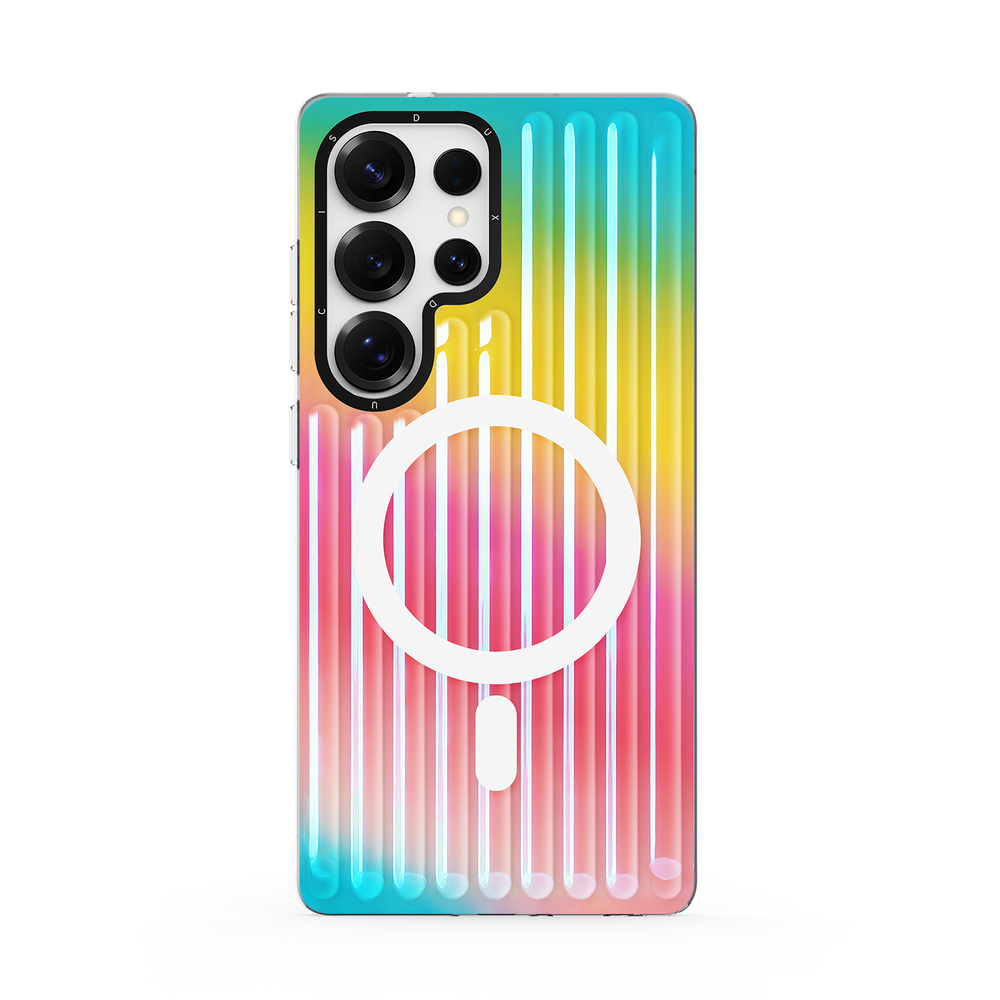Усиленный прозрачный чехол (Gradient Rainbow) с поддержкой MagSafe от Dux Ducis для Samsung Galaxy S25 Ultra, серия Zest Series Case