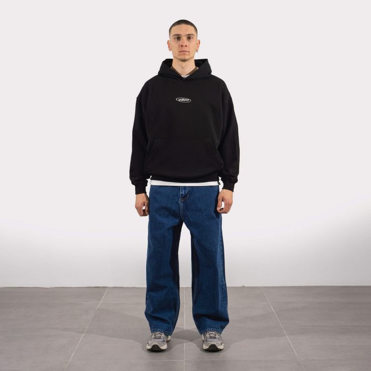Худи UNIFORM Everyday Destructive logo, черный/белый