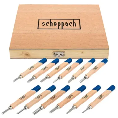 Стамески фигурные, набор 12пр. Scheppach Sch-25530