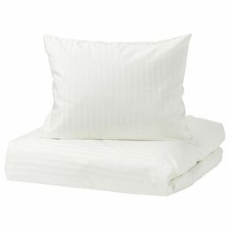 Комплект постельного белья IKEA NATTJASMIN (НАТТЭСМИН ), Двуспальный, Белый, 240х220, 50х80 см