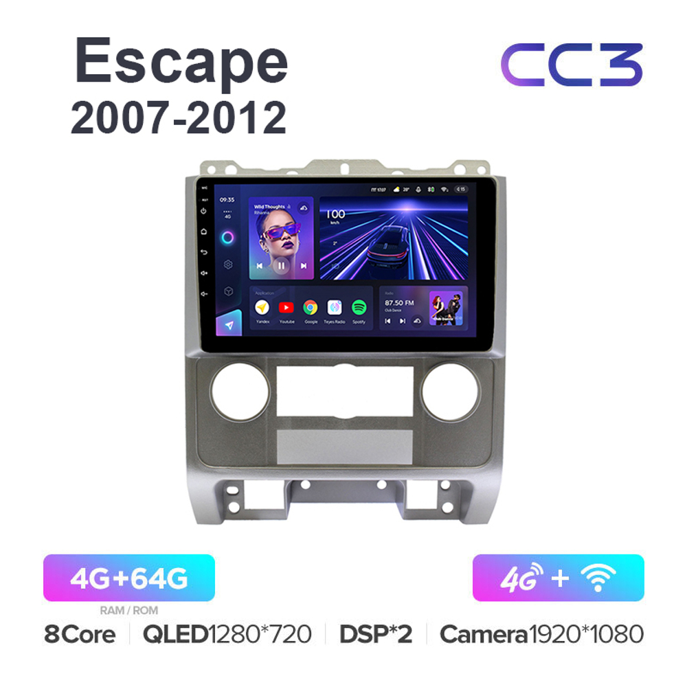 Teyes CC3 9"для Ford Escape 2007-2012