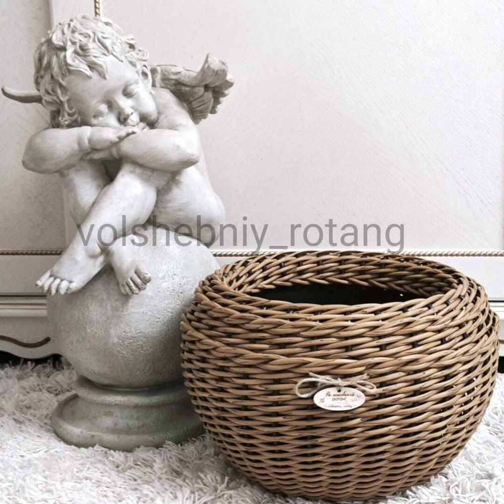 Кашпо шар, орех+шоколад 12л.