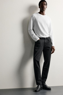 ZARA БАЗОВЫЕ ДЖИНСЫ SLIM FIT, ЧЕРНЫЙ