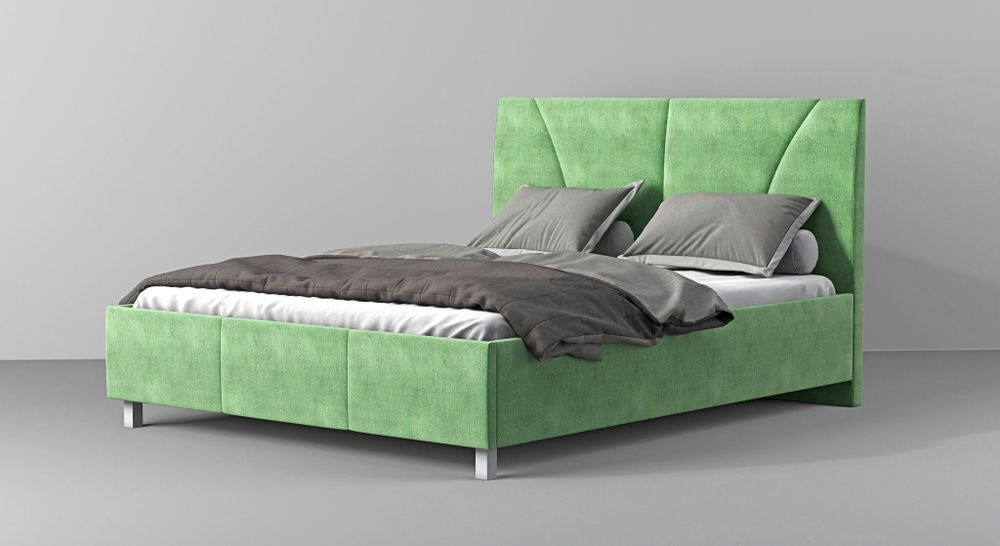 Кровать Naura 160*200 Fortula 134 (кат.2) ( Ткань Велюр Fortula 134 , основание стандарт разборное)