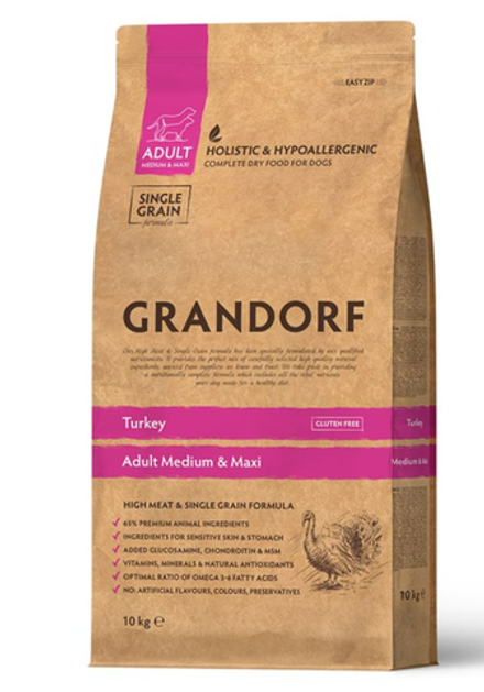 GRANDORF DOG Turkey MED&MAXI (Грандорф Мед Макси Туркей) сухой корм для собак 10кг