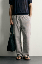 КОНТРАСТНЫЕ БРЮКИ SEERSUCKER RELAXED FIT — ZARA