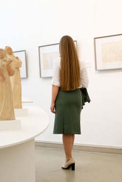 Юбка в складку Mila Bezgerts 464зе, цвет Хаки, размер 50