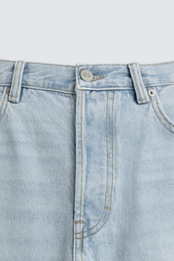 ZARA ДЖИНСЫ STRAIGHT FIT, ГОЛУБОЙ