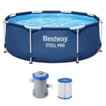 Бассейн каркасный Steel Pro 244*76 см + фильтр-насос 1249 л/ч (I) Bestway (5614С)