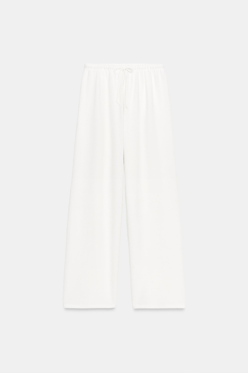 БРЮКИ WIDE LEG ИЗ ТКАНИ В ДЕРЕВЕНСКОМ СТИЛЕ — ZARA