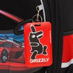 Ранец GRIZZLY анатомическая спинка, с бейджем, для мальчиков, RACER, 36х28х20 см, RAz-487-12/1