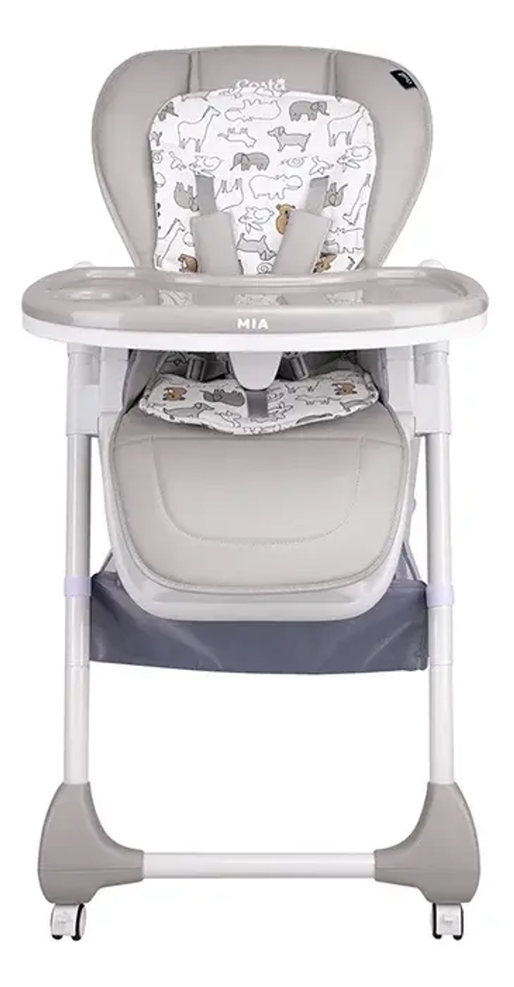 Стул детский для кормления COSTA Mia (СЕРЫЙ/Beige MI-03)