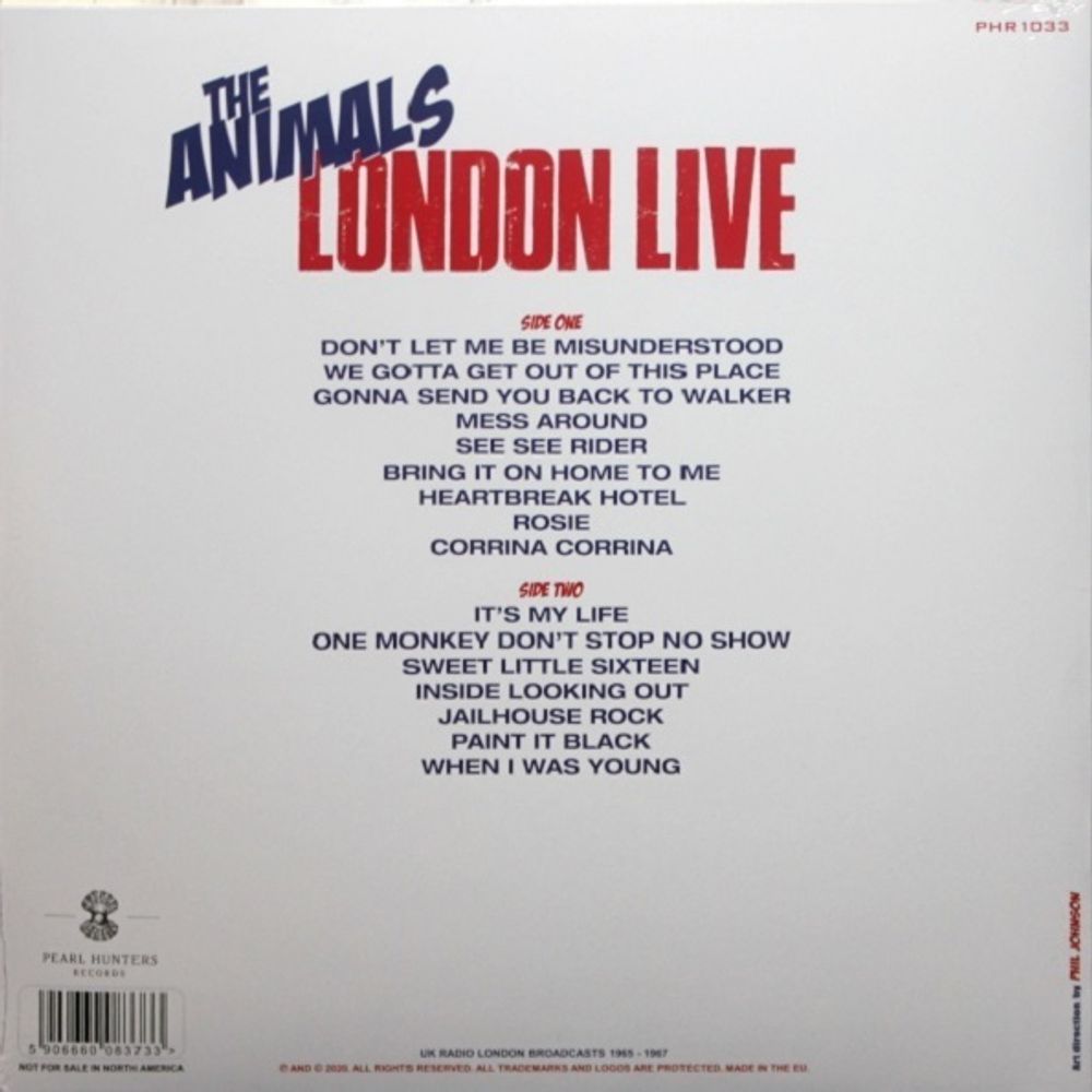 THE ANIMALS - LONDON LIVE 1965-1967 (LP)