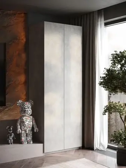 Шкаф распашной Soho Push to Move, серый, 81 см