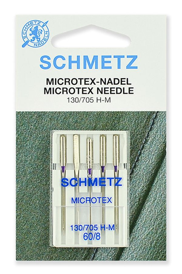 Иглы для швейных машин микротекс (особо острые) Schmetz 130/705H-M №60, уп. 5 игл /TOS/