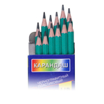 Карандаш простой, чернографитный, Basir, пластиковый, зелёный корпус, 12 шт