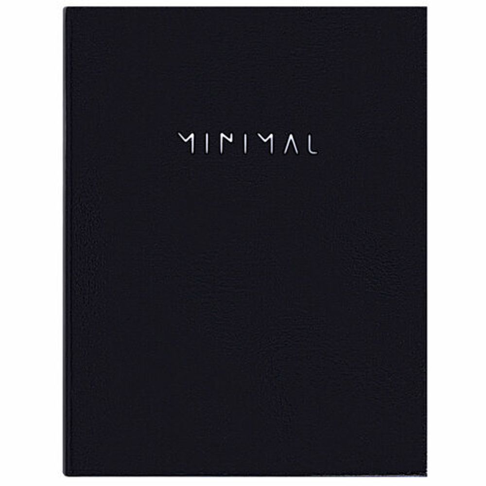 Тетрадь на кольцах А5 175х215 мм, 120 л., твердый картон, клетка, BRAUBERG "Minimal black", 404713
