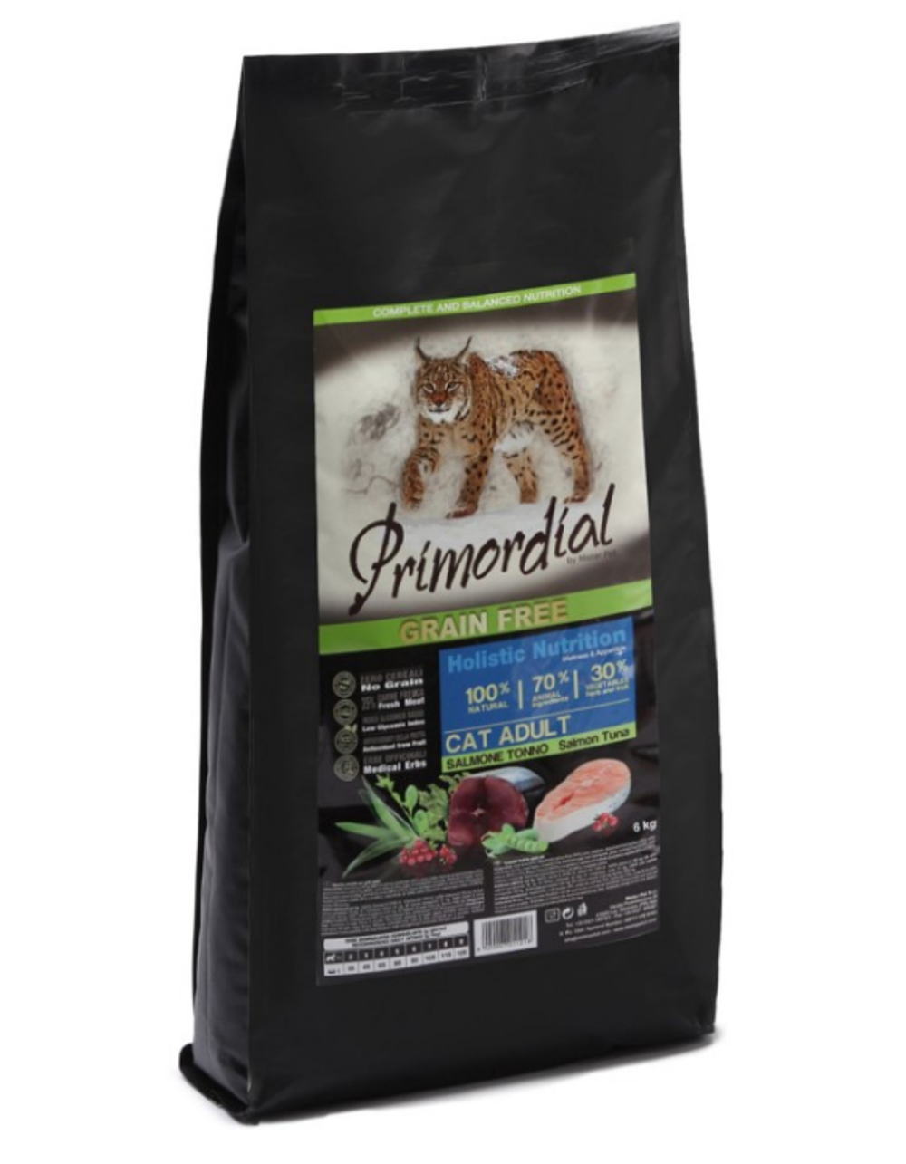 Primordial Grain Free Cat Adult (Примордиал) ухой корм со вкусом лосось и тунец 6 кг