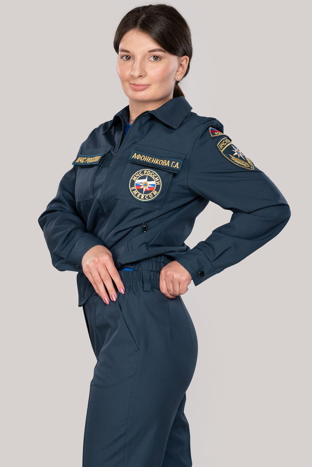 Костюм летний женский МЧС (Патруль-240, серо-синий)