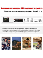 Инвертор 12V-220V 1500W б/накл Lvyuan 2 розетки под прикуриватель