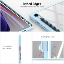 Чехол книжка синего цвета для планшета Samsung Tab S10 Lite, Tab S10 FE, Tab S9, Tab S9 FE, серия Toby Series Case от Dux Ducis