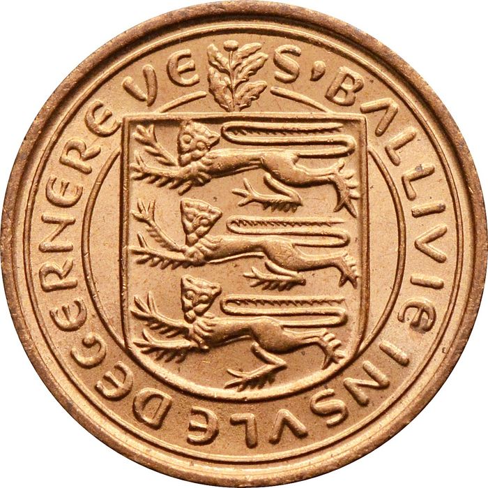 1/2 нового пенни 1971 Гернси UNC