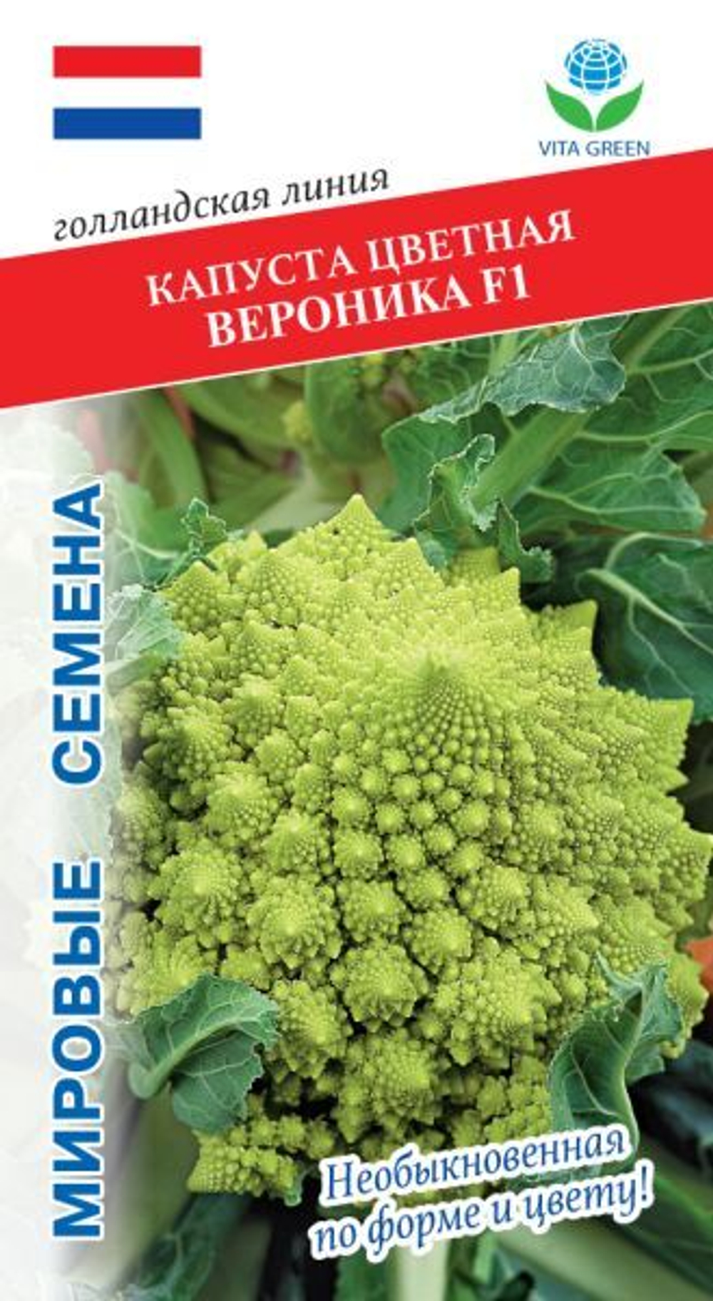 Капуста тип романеско Вероника F1 7шт Мировые Семена VITA GREEN