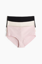 Хлопковые трусы-хипстеры, не оставляющие следов, 3 шт. - H&M