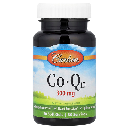 Carlson, коэнзим Q10, 300 мг, 30 капсул