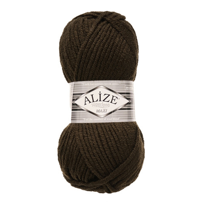 Пряжа Alize (Ализе) Superlana Maxi / уп.5 мот. по 100 г, 100м, 026 коричневый A