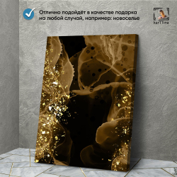 Картина karTTina "МРАМОР С ЗОЛОТЫМИ ЛИНИЯМИ", 150 см х 70 см