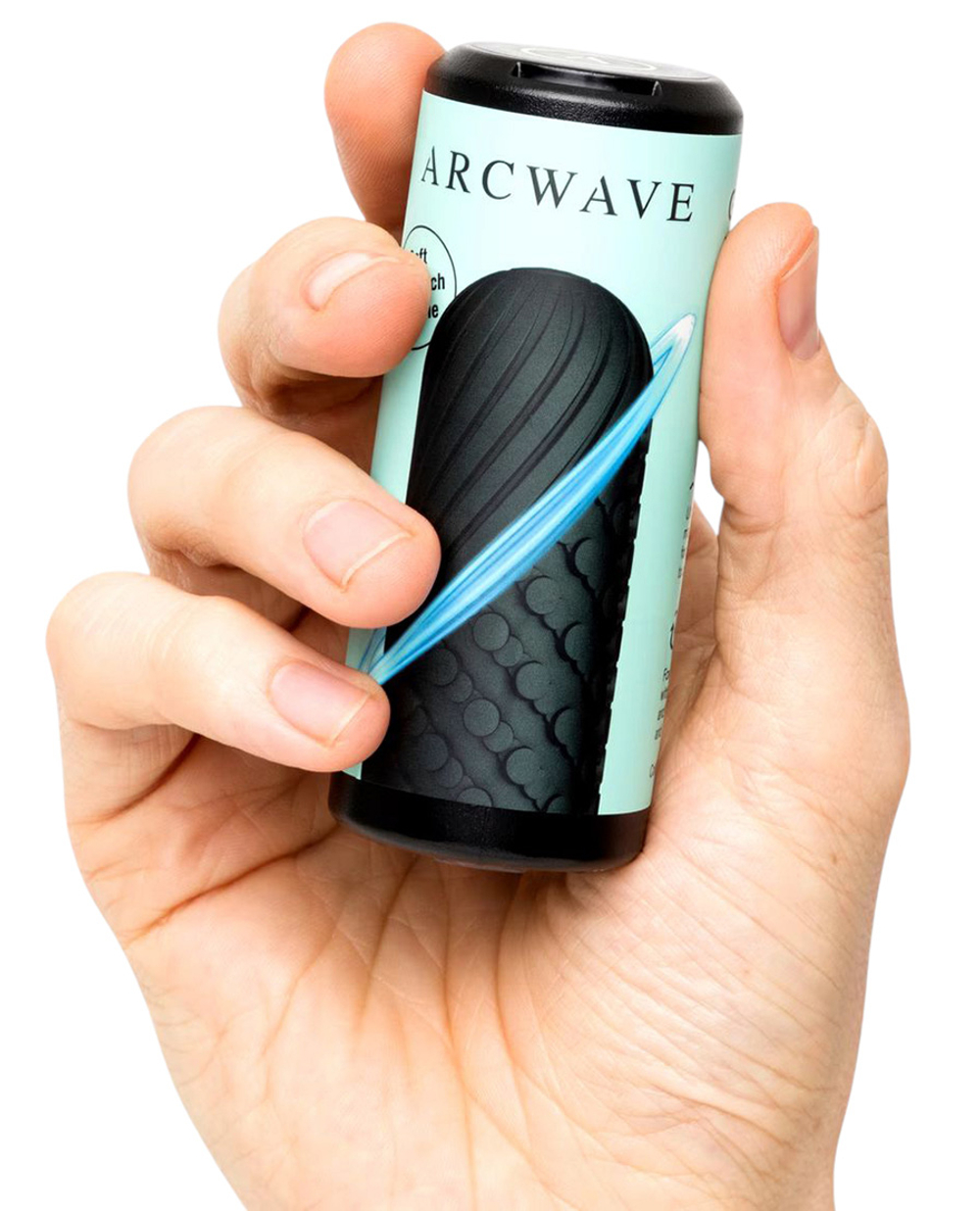 Черный двусторонний мастурбатор 10см ARCwave Ghost Reversible Pocket Manual Stroker CleanTech Silicone Male Masturbator Black