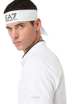 Теннисная бандана EA7 Tennis Pro Headband - white/black