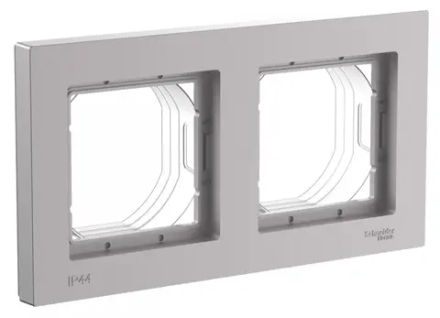 ATLASDESIGN AQUA 2-постовая РАМКА, IP44, АЛЮМИНИЙ