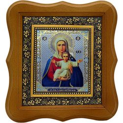 Аз есмь с вами, и никтоже на вы (Леушинская). Печатная икона Божьей матери
