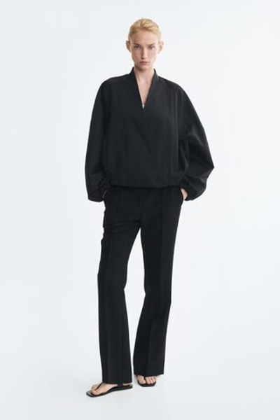 Жакет-кимоно с запахом и рукавами-баллонами - H&M