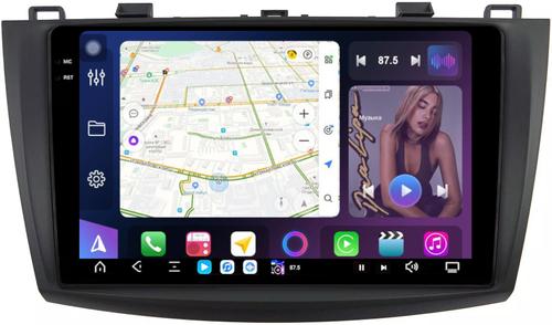 Магнитола для Mazda 3 BL, Axela 2009-2013 - FarCar S500-TS20 монитор 9.5" 2K QLED на Android 14, Быстрейшая, CarPlay, 4G SIM-слот