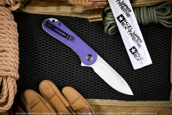 Нож Civivi Elementum C907V сталь D2 Satin Finished рукоять Purple G10