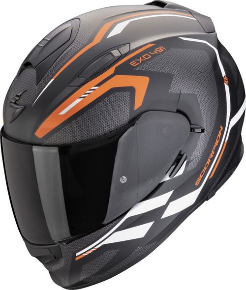 Купить Мотошлем Интеграл Scorpion EXO Exo-491 Kripta / Матовый / Черно-оранжевый