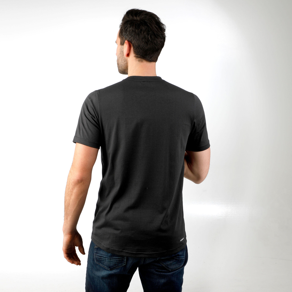 Мужское теннисное поло adidas FR Zipper Logo T-Shirt Men - Black, White