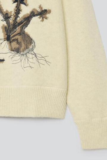 ZARA X BAISI GUADAGNINO СВИТЕР С ВЫШИВКОЙ, КРЕМОВЫЙ