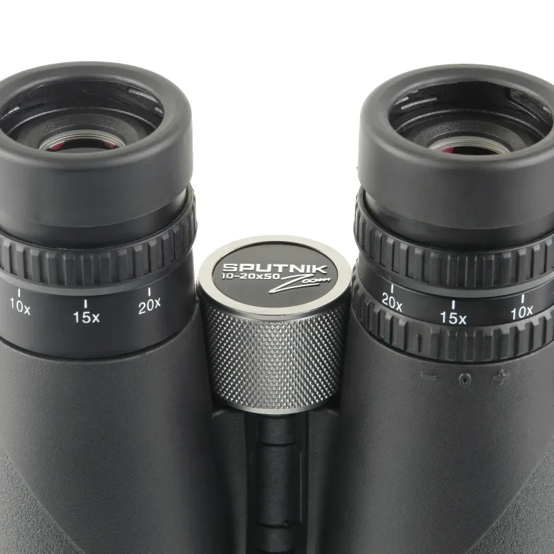 Бинокль Veber Sputnik Zoom 10–20x50 вид на кольца, маркировка масштабирования