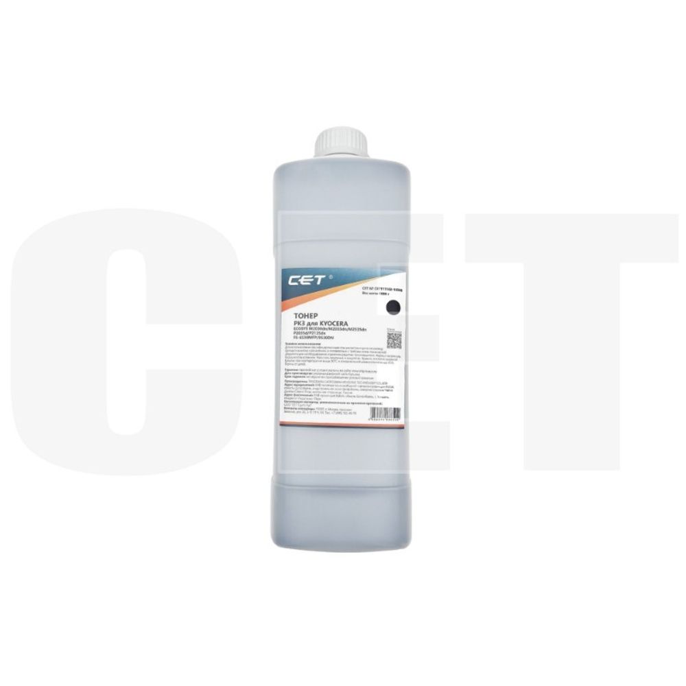 Тонер PK3 для KYOCERA ECOSYS M2035/M2030/P2035/P2135, TASKalfa 180/181/220/221, 1кг, CET111102-1000B Тонер PK3 для KYOCERA ECOSYS M2035/M2030/P2035/P2135, TASKalfa 180/181/220/221, 1кг, CET111102-1000B