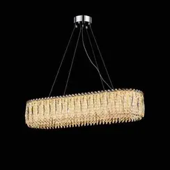 Люстра подвесная светодиодная NewRgy A19-L1000*W300*H200(1200) CHROME, 142 Вт, хромированная