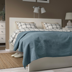 IKEA INDIRA  (ИКЕА ИНДИРА)  -  Покрывало - темный серо-синий 230x250 см